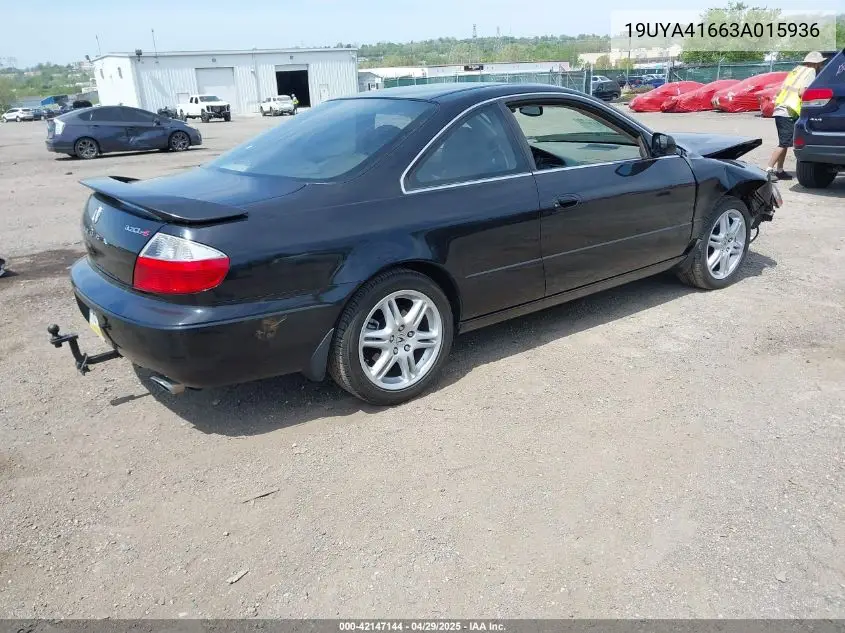 2003 Acura Cl 3.2 Type S Manual VIN: 19UYA41663A015936 Lot: 42147144