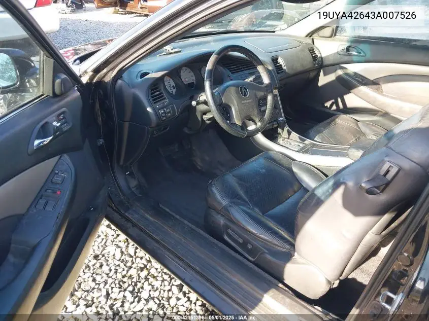 2003 Acura Cl 3.2 Type S Automatic VIN: 19UYA42643A007526 Lot: 42151396