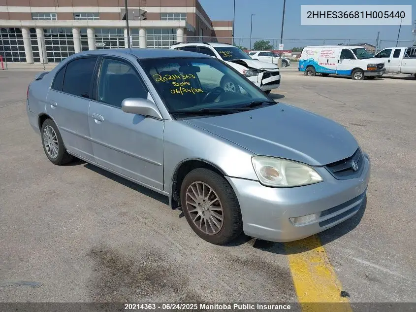 2001 Acura 1.7 El Touring VIN: 2HHES36681H005440 Lot: 20214363