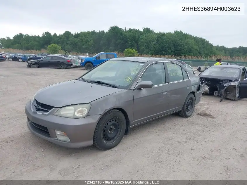 2004 Acura El VIN: 2HHES36894H003623 Lot: 12342710