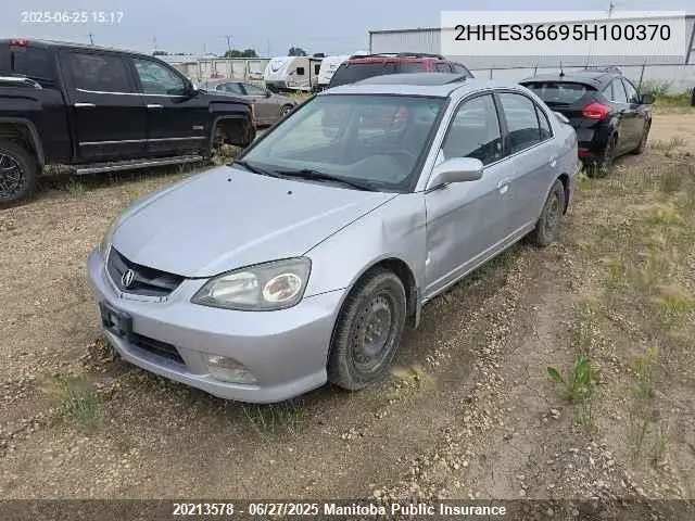 2005 Acura El Touring VIN: 2HHES36695H100370 Lot: 20213578
