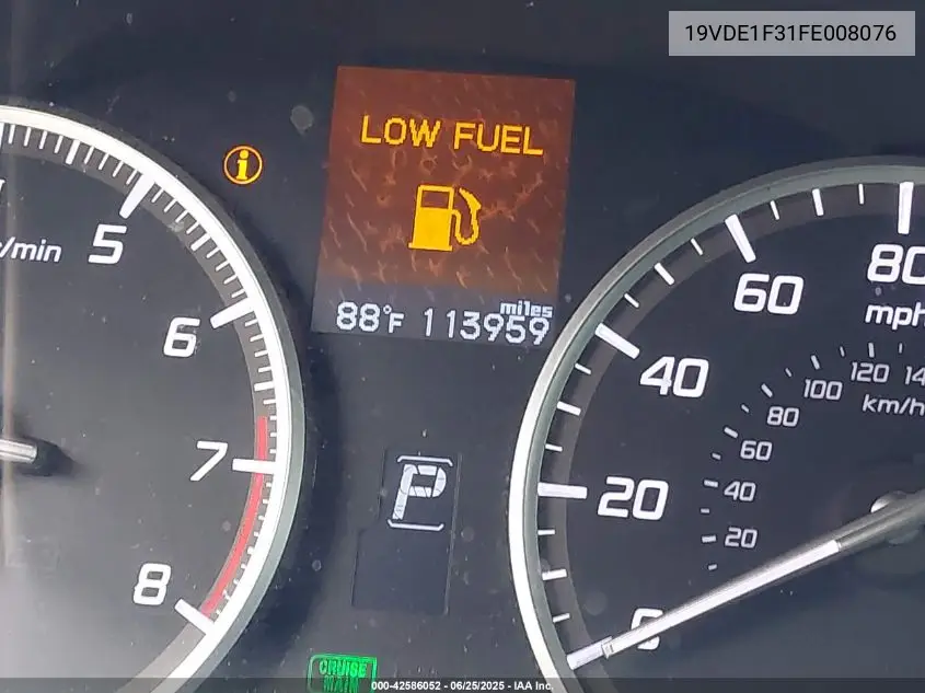 2015 Acura Ilx 2.0L VIN: 19VDE1F31FE008076 Lot: 42586052