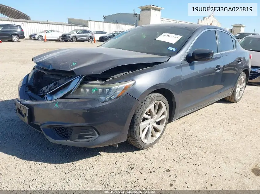 2016 Acura Ilx 2.4L/Acurawatch Plus Package VIN: 19UDE2F33GA025819 Lot: 41967704