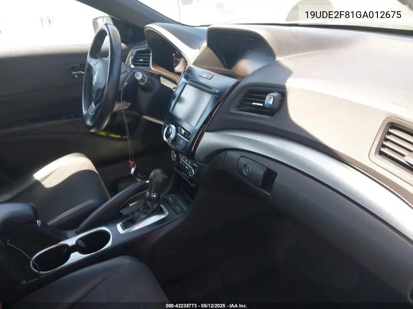 2016 Acura Ilx Premium A-Spec Packages/Technology Plus A-Spec Packages VIN: 19UDE2F81GA012675 Lot: 42235773