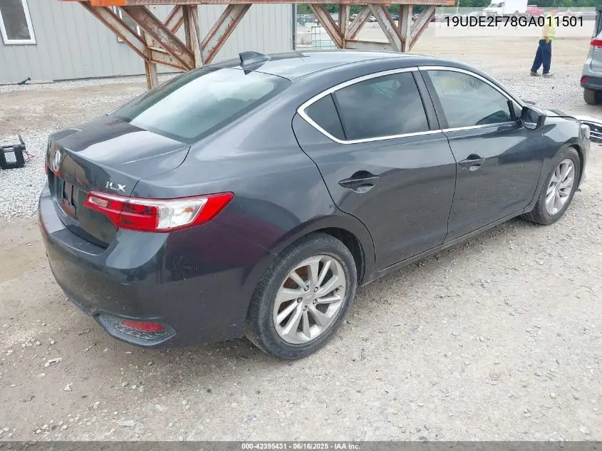 2016 Acura Ilx Premium Package/Technology Plus Package VIN: 19UDE2F78GA011501 Lot: 42395431