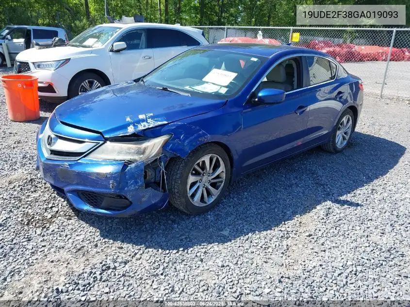2016 Acura Ilx 2.4L/Acurawatch Plus Package VIN: 19UDE2F38GA019093 Lot: 42530803