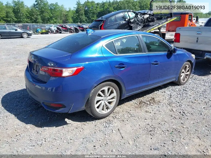 2016 Acura Ilx 2.4L/Acurawatch Plus Package VIN: 19UDE2F38GA019093 Lot: 42530803