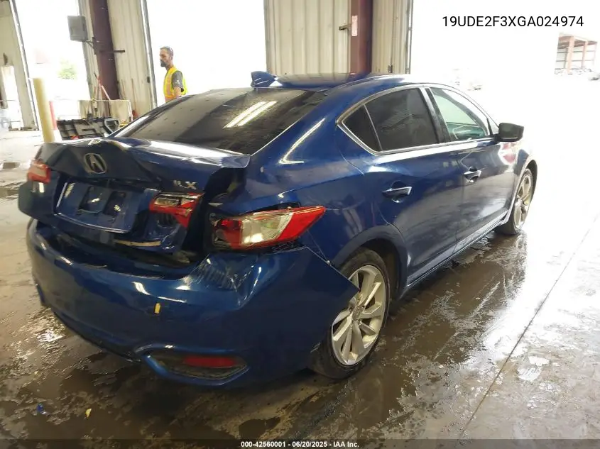 2016 Acura Ilx 2.4L/Acurawatch Plus Package VIN: 19UDE2F3XGA024974 Lot: 42560001