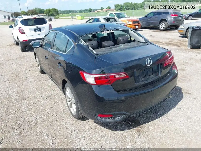 2016 Acura Ilx 2.4L/Acurawatch Plus Package VIN: 19UDE2F3XGA018902 Lot: 42586282