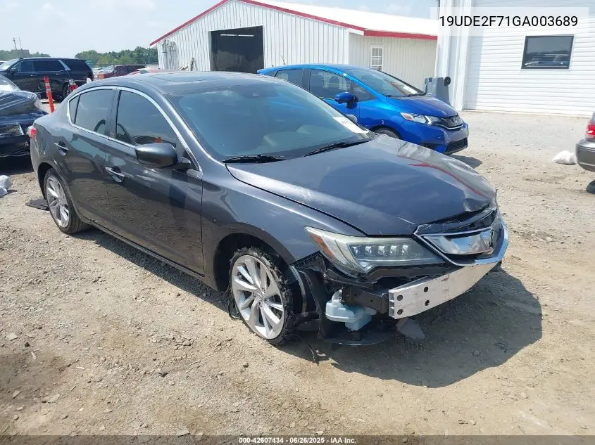 2016 Acura Ilx Premium Package/Technology Plus Package VIN: 19UDE2F71GA003689 Lot: 42607434