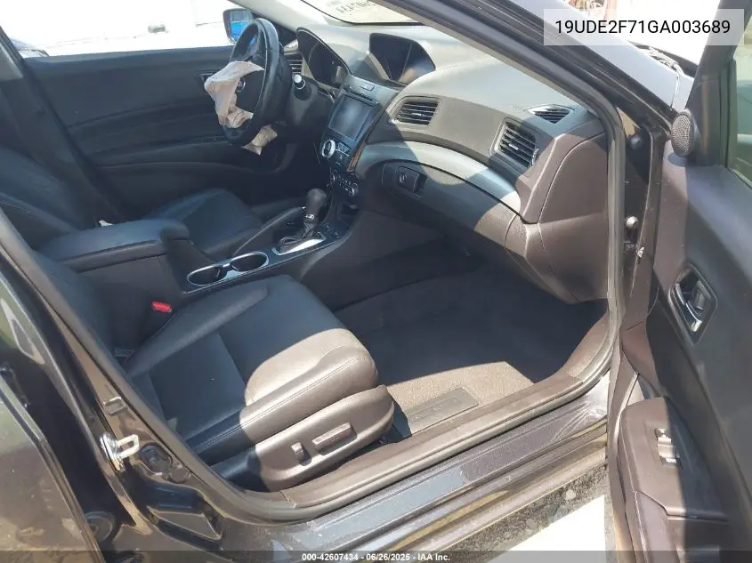 2016 Acura Ilx Premium Package/Technology Plus Package VIN: 19UDE2F71GA003689 Lot: 42607434