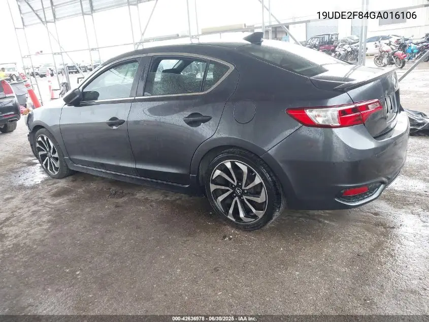 2016 Acura Ilx Premium A-Spec Packages/Technology Plus A-Spec Packages VIN: 19UDE2F84GA016106 Lot: 42636978