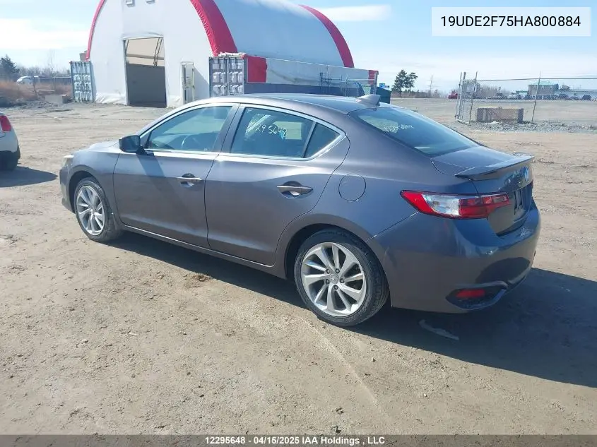 2017 Acura Ilx Premium/Technology VIN: 19UDE2F75HA800884 Lot: 12295648