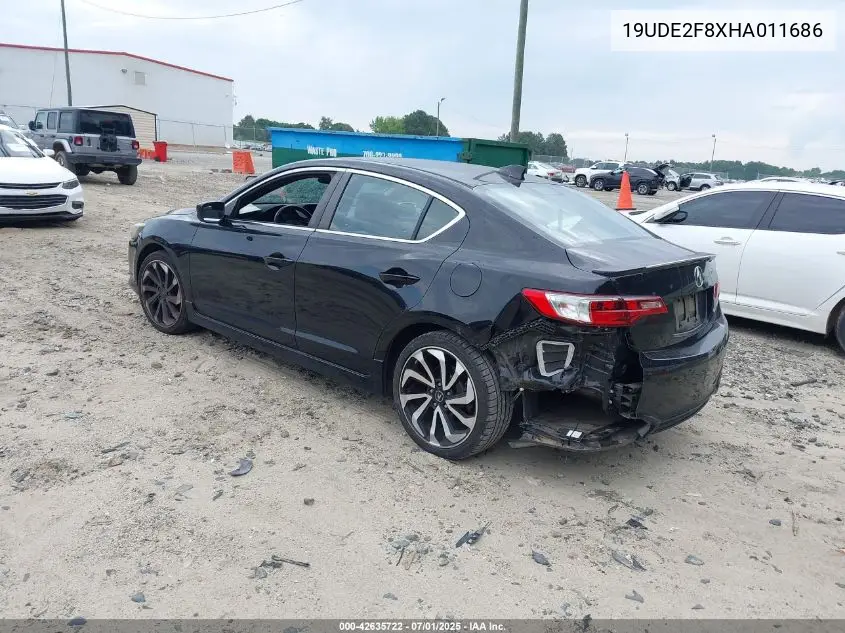 2017 Acura Ilx Premium A-Spec Packages/Technology Plus A-Spec Packages VIN: 19UDE2F8XHA011686 Lot: 42635722