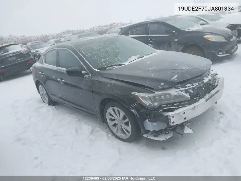 2018 Acura Ilx Premium/Technology VIN: 19UDE2F70JA801334 Lot: 12230489