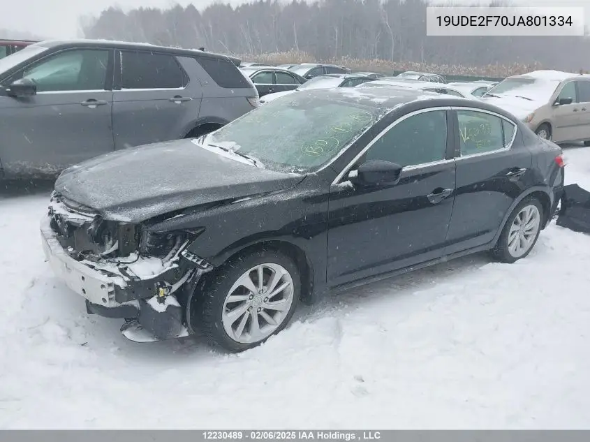 2018 Acura Ilx Premium/Technology VIN: 19UDE2F70JA801334 Lot: 12230489