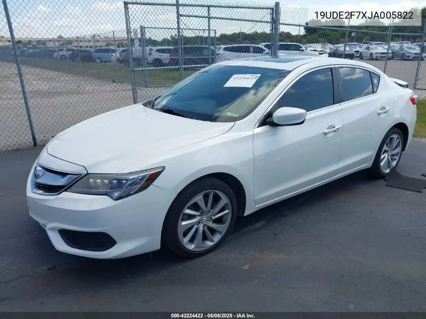 2018 Acura Ilx Premium Package/Technology Plus Package VIN: 19UDE2F7XJA005822 Lot: 42224422