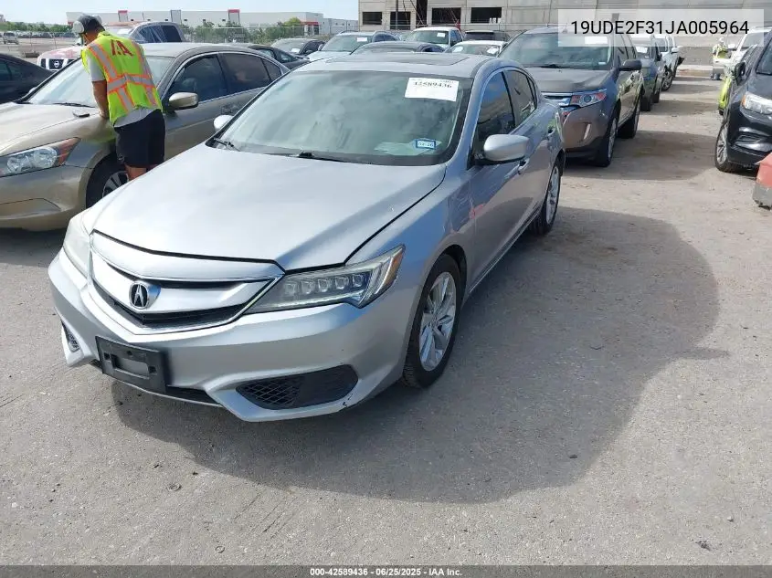 2018 Acura Ilx Acurawatch Plus Package VIN: 19UDE2F31JA005964 Lot: 42589436