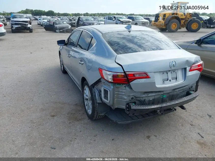 2018 Acura Ilx Acurawatch Plus Package VIN: 19UDE2F31JA005964 Lot: 42589436