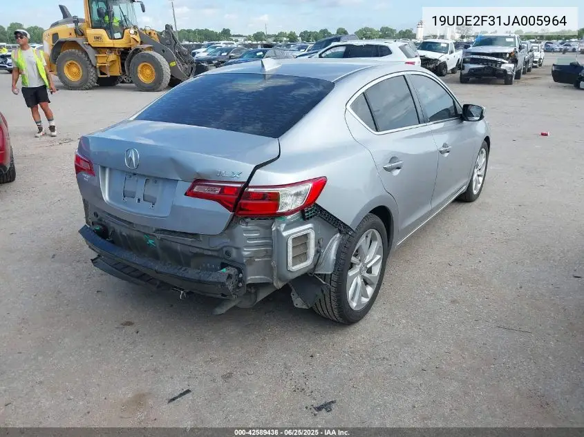 2018 Acura Ilx Acurawatch Plus Package VIN: 19UDE2F31JA005964 Lot: 42589436