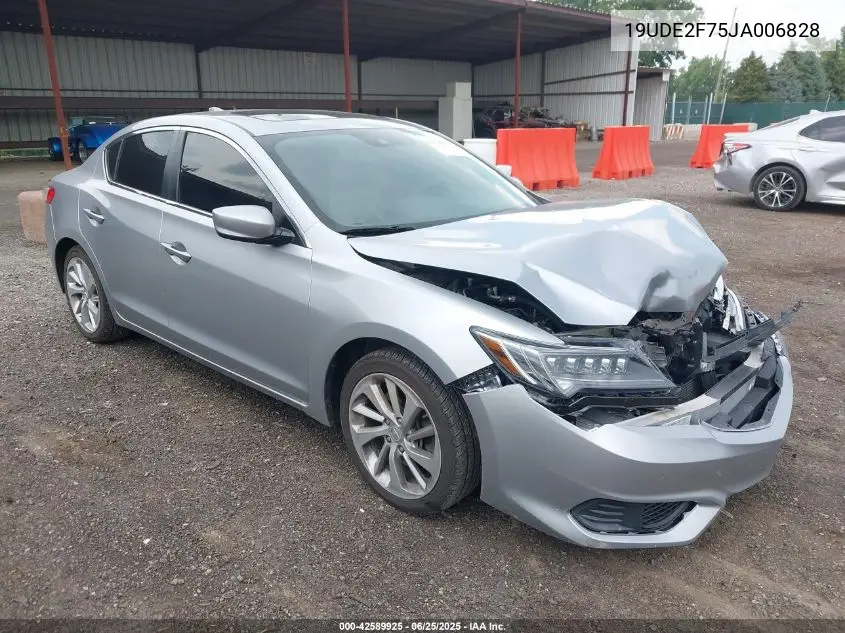 2018 Acura Ilx Premium Package/Technology Plus Package VIN: 19UDE2F75JA006828 Lot: 42589925