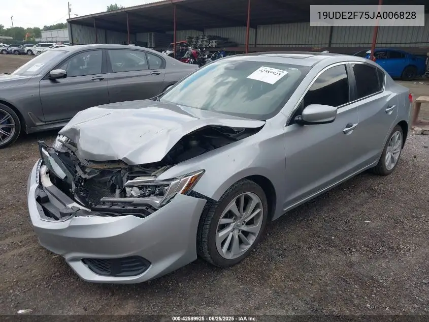 2018 Acura Ilx Premium Package/Technology Plus Package VIN: 19UDE2F75JA006828 Lot: 42589925