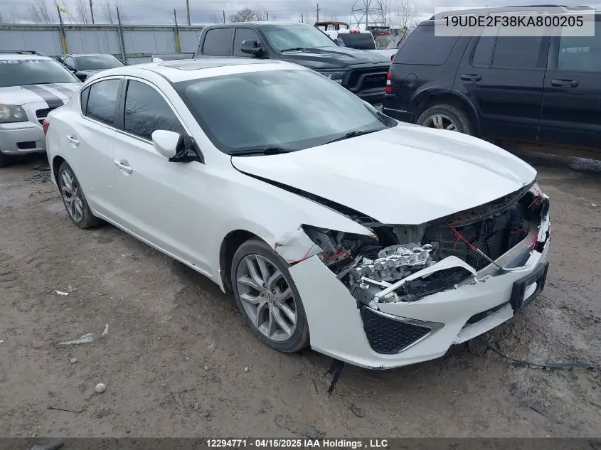 2019 Acura Ilx VIN: 19UDE2F38KA800205 Lot: 12294771