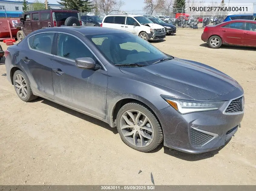 2019 Acura Ilx Premium/Technology VIN: 19UDE2F77KA800411 Lot: 30063011