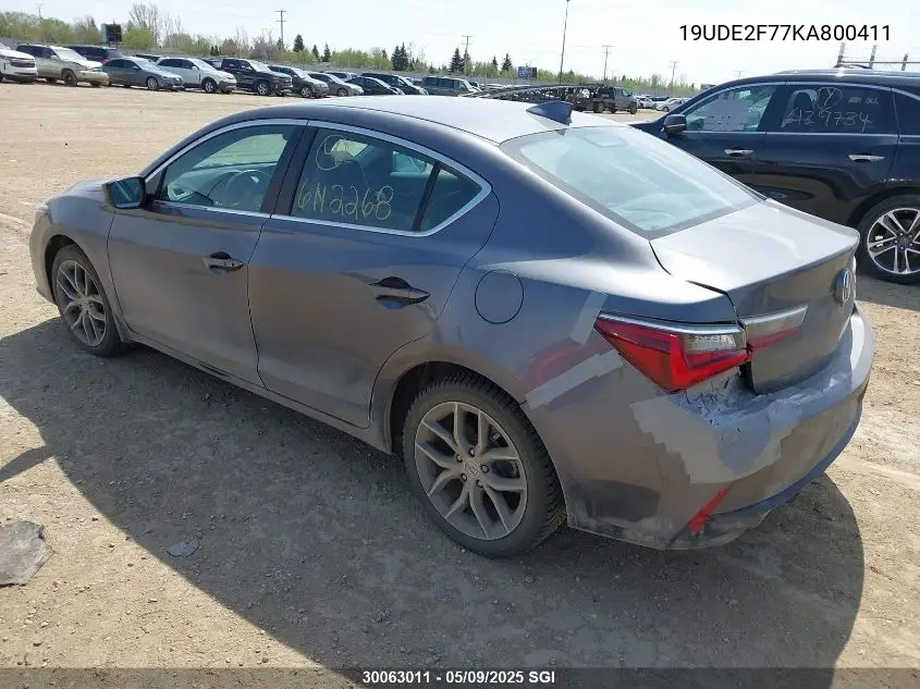 2019 Acura Ilx Premium/Technology VIN: 19UDE2F77KA800411 Lot: 30063011