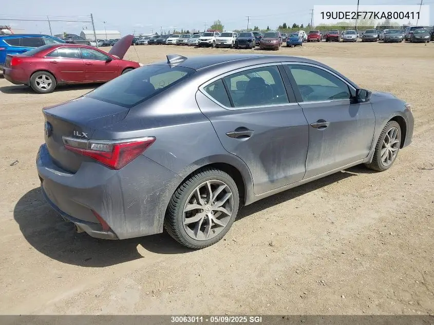 2019 Acura Ilx Premium/Technology VIN: 19UDE2F77KA800411 Lot: 30063011