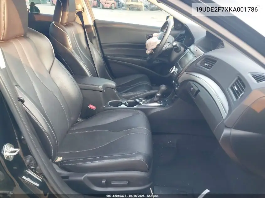 2019 Acura Ilx Premium Package/Technology Package VIN: 19UDE2F7XKA001786 Lot: 42040373