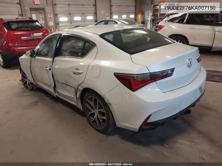 2019 Acura Ilx Premium Package/Technology Package VIN: 19UDE2F76KA007150 Lot: 42065253