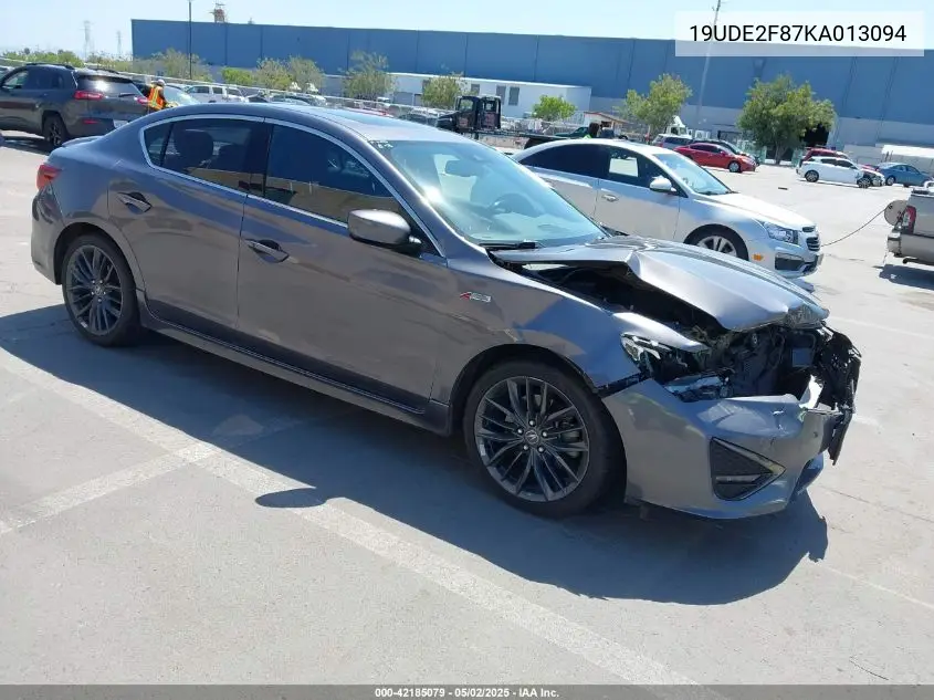 2019 Acura Ilx Premium A-Spec Packages/Technology A-Spec Packages VIN: 19UDE2F87KA013094 Lot: 42185079