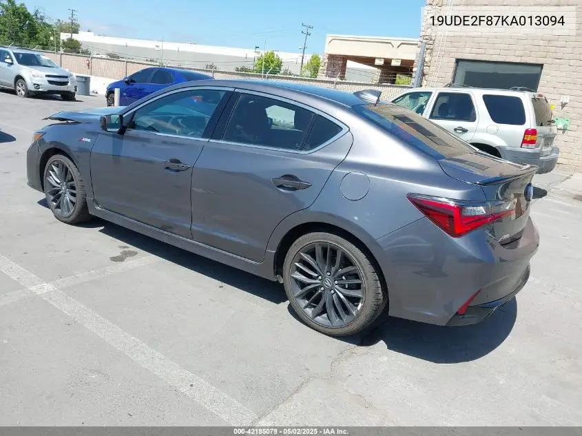2019 Acura Ilx Premium A-Spec Packages/Technology A-Spec Packages VIN: 19UDE2F87KA013094 Lot: 42185079