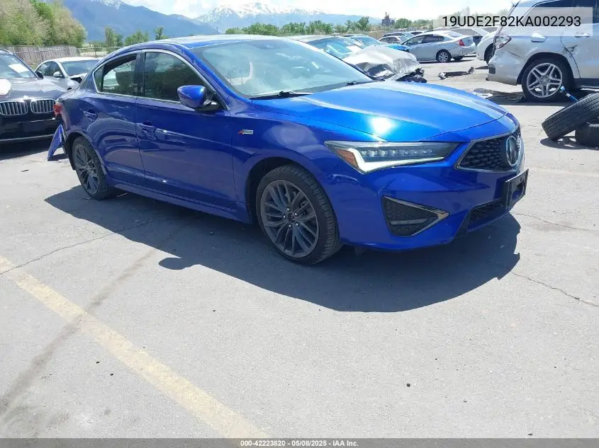 2019 Acura Ilx Premium A-Spec Packages/Technology A-Spec Packages VIN: 19UDE2F82KA002293 Lot: 42223820