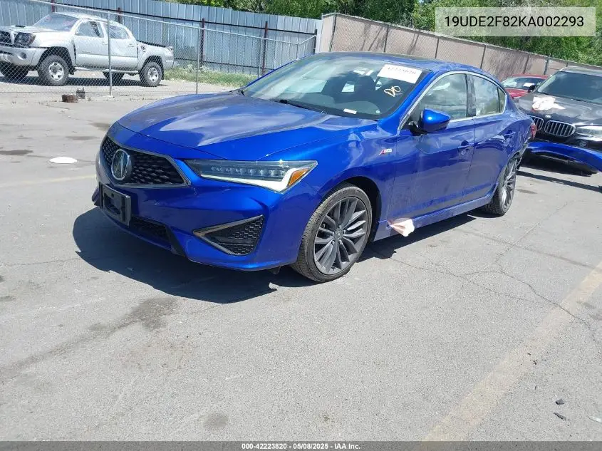 2019 Acura Ilx Premium A-Spec Packages/Technology A-Spec Packages VIN: 19UDE2F82KA002293 Lot: 42223820