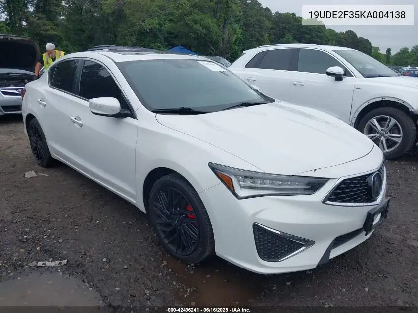 2019 Acura Ilx Standard VIN: 19UDE2F35KA004138 Lot: 42496241