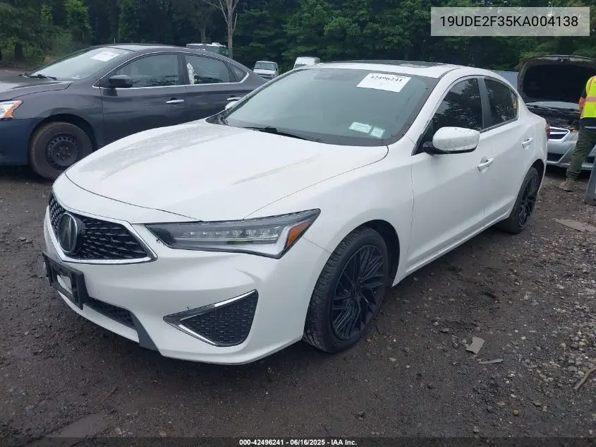 2019 Acura Ilx Standard VIN: 19UDE2F35KA004138 Lot: 42496241