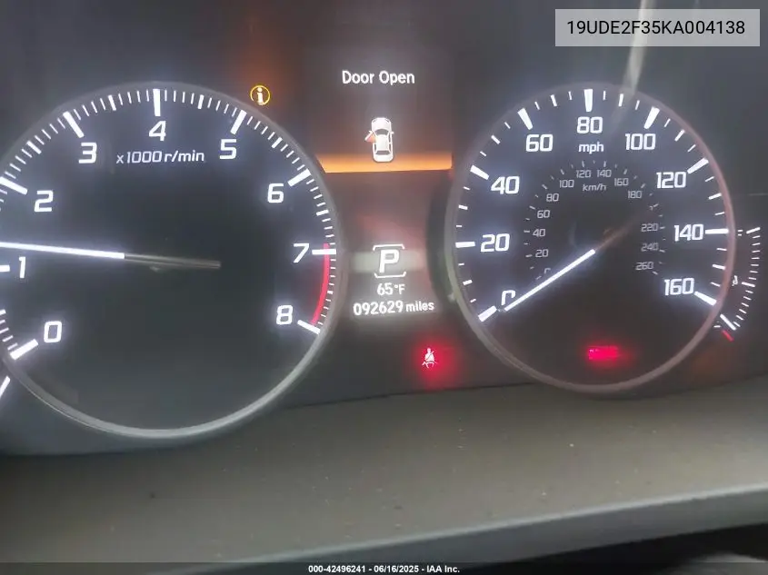 2019 Acura Ilx Standard VIN: 19UDE2F35KA004138 Lot: 42496241