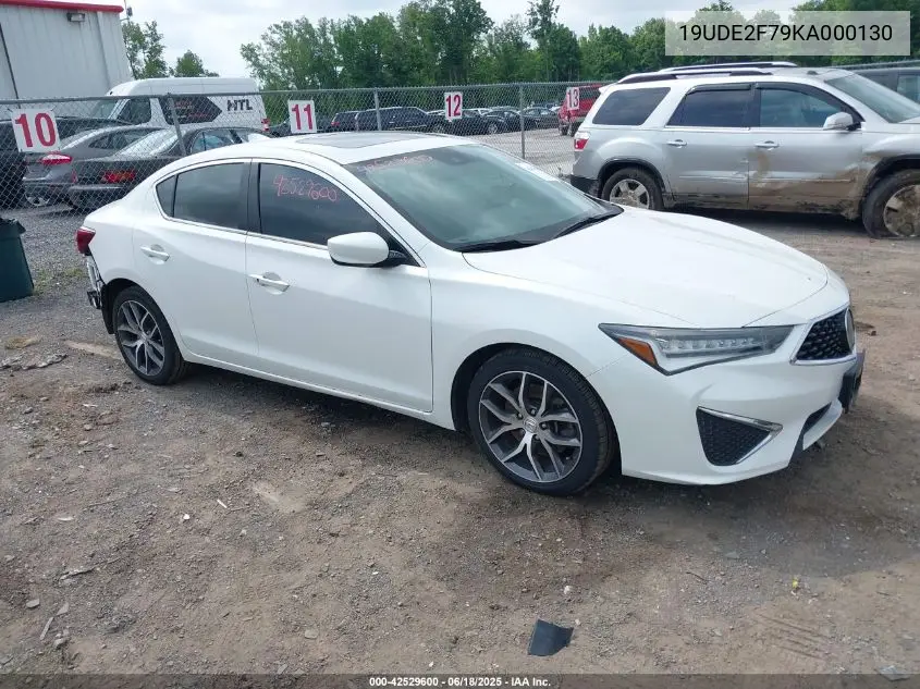 2019 Acura Ilx Premium Package/Technology Package VIN: 19UDE2F79KA000130 Lot: 42529600