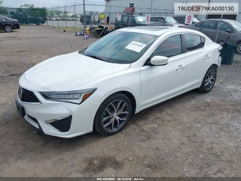 2019 Acura Ilx Premium Package/Technology Package VIN: 19UDE2F79KA000130 Lot: 42529600