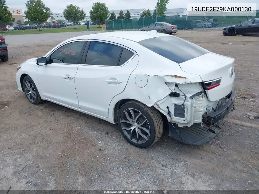 2019 Acura Ilx Premium Package/Technology Package VIN: 19UDE2F79KA000130 Lot: 42529600