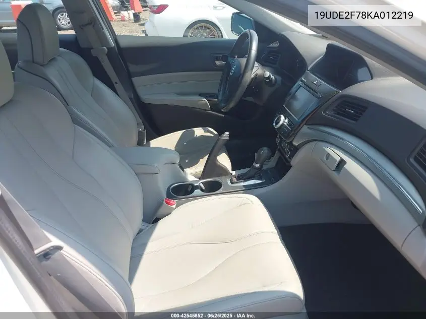 2019 Acura Ilx Premium Package/Technology Package VIN: 19UDE2F78KA012219 Lot: 42545852