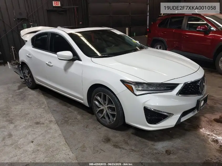 2019 Acura Ilx Premium Package/Technology Package VIN: 19UDE2F7XKA001058 Lot: 42552019