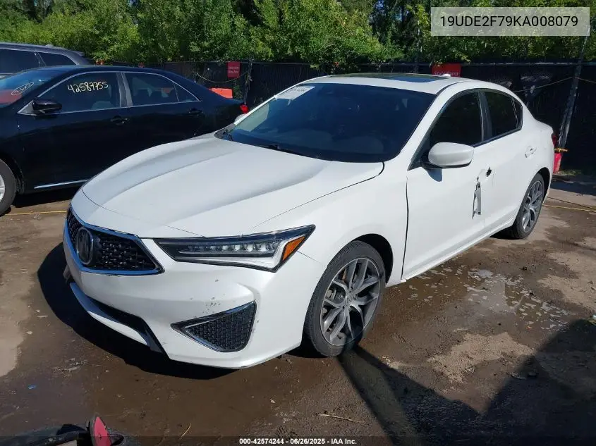 2019 Acura Ilx Technology Package/W/Premium Pkg VIN: 19UDE2F79KA008079 Lot: 42574244