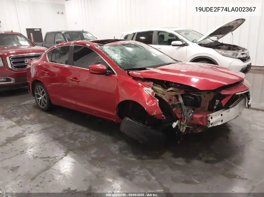 2020 Acura Ilx Premium Package/Technology Package VIN: 19UDE2F74LA002367 Lot: 42203165