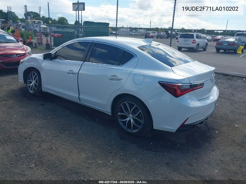 2020 Acura Ilx Premium Package/Technology Package VIN: 19UDE2F71LA010202 Lot: 42217344