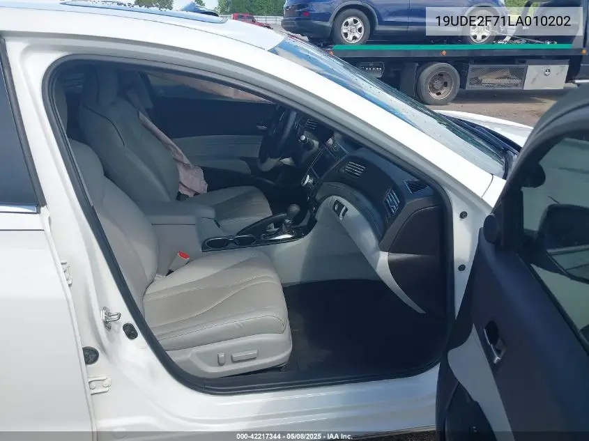 2020 Acura Ilx Premium Package/Technology Package VIN: 19UDE2F71LA010202 Lot: 42217344