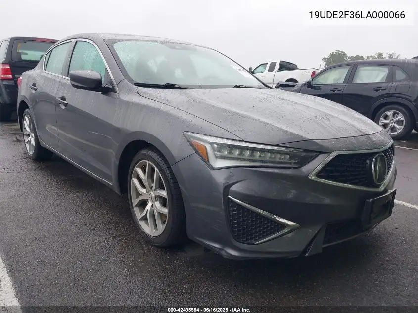 2020 Acura Ilx Standard VIN: 19UDE2F36LA000066 Lot: 42495584
