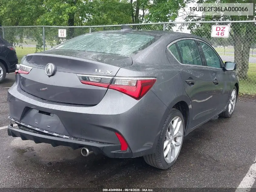 2020 Acura Ilx Standard VIN: 19UDE2F36LA000066 Lot: 42495584